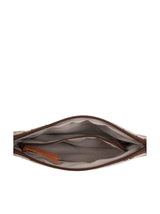 Mosaic Elegant Leder Damentasche Handtasche Beige