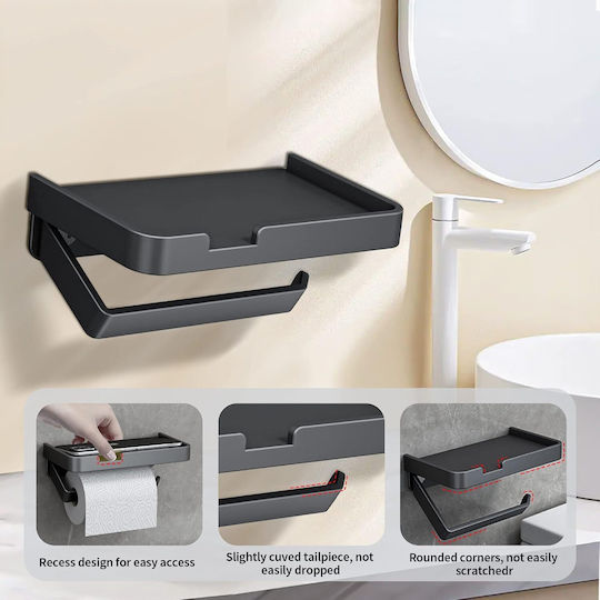 Papierhalter Metallisch Schwarz