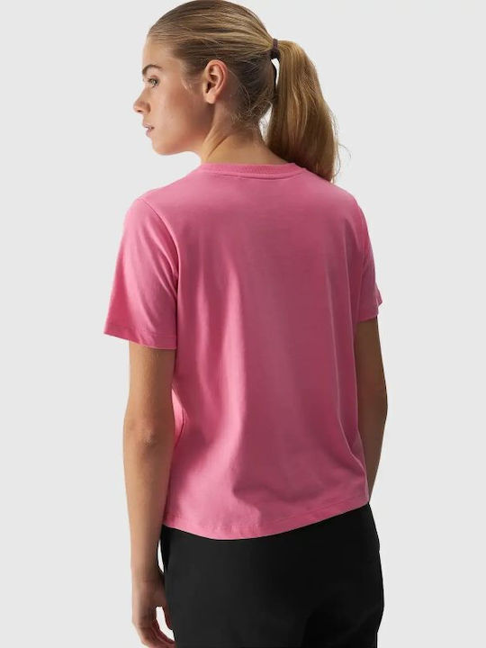 4F Damen Sportlich T-shirt Rosa