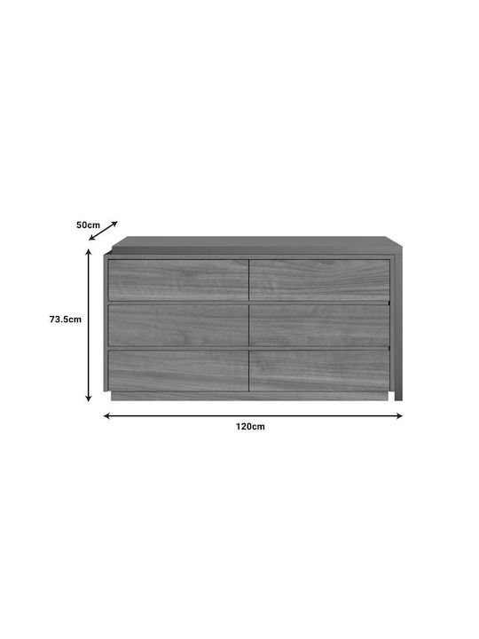 Birou Reaze Din Lemn Culoare Nuc-Antracit 120x50x73.5cm