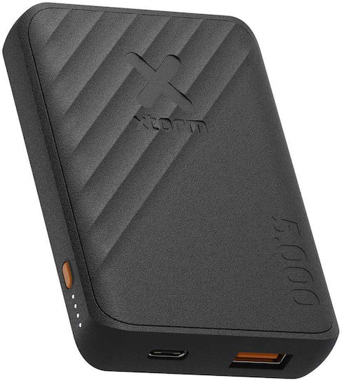 Xtorm Go2 Power Bank 5000mAh 12W με Θύρα USB-A και Θύρα USB-C Μαύρο