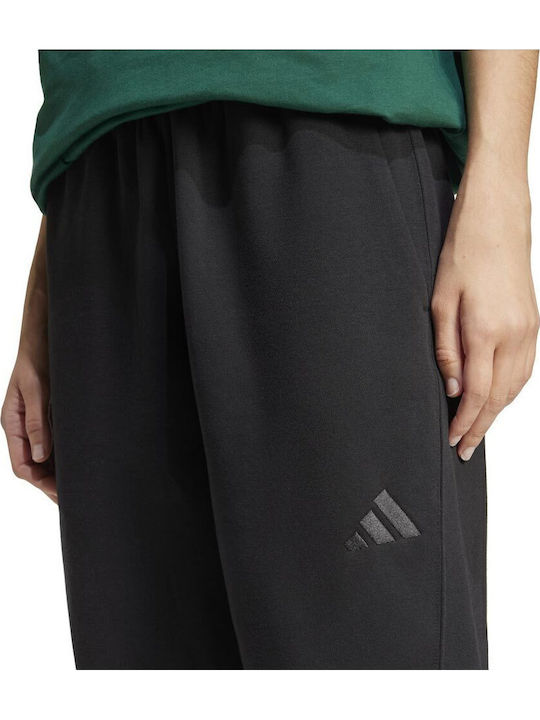 All Szn Παντελόνι Φόρμας με Λάστιχο Fleece Μαύρο
