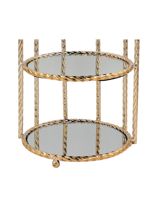 Keskor Metallic Dessert Tower Gold P22xL22xH50cm