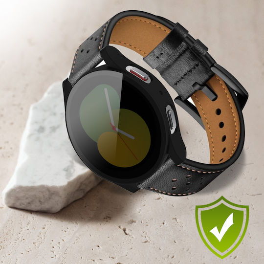 Complete Tempered Glass Screen Protector Galaxy Watch 5 40mm Black