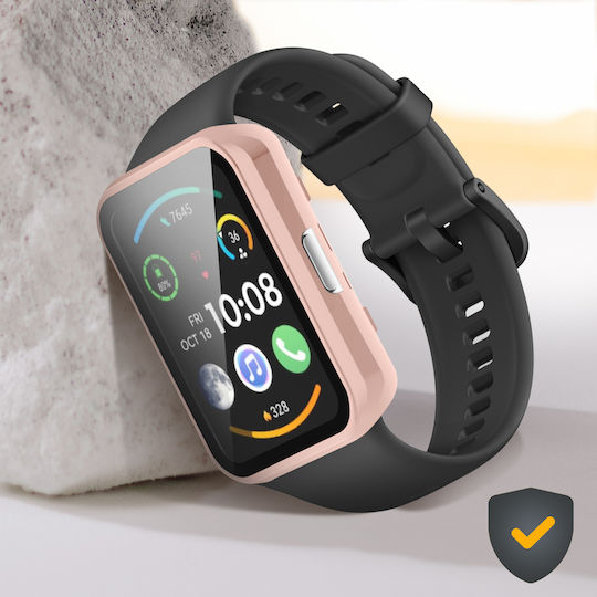 Kompletter Panzerglas Displayschutz Huawei Watch Fit 2 2 Active Pink