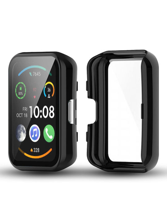 Kompletter Panzerglas Displayschutz Huawei Watch Fit 2 2 Active Schwarz