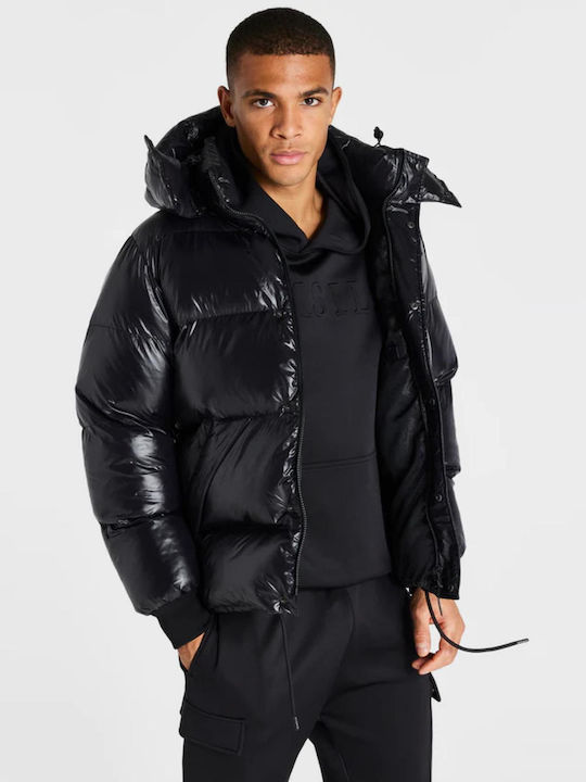 Sik Silk Men's Puffer Jacket Black