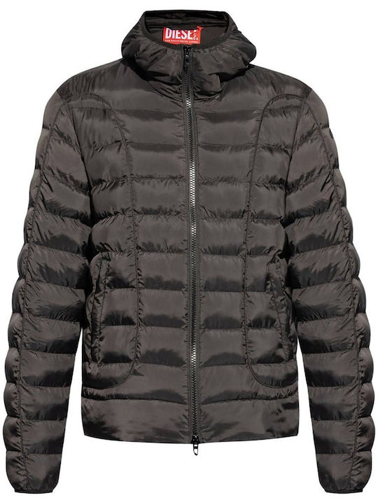 Diesel Herren Jacke Puffer Schwarz