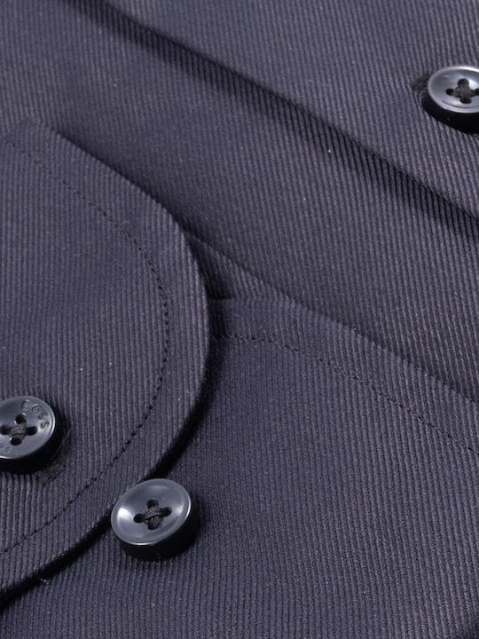 Hank Shirt In Narrow Fit Black