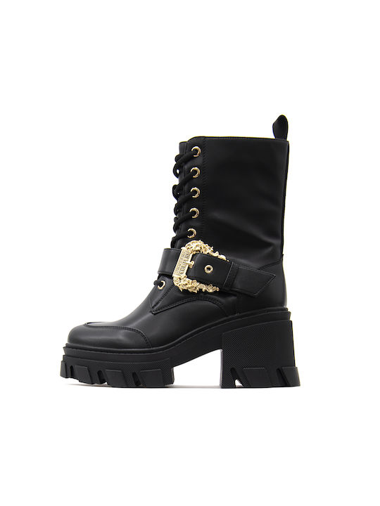 Versace Women's Ankle Boots with High Heel Black