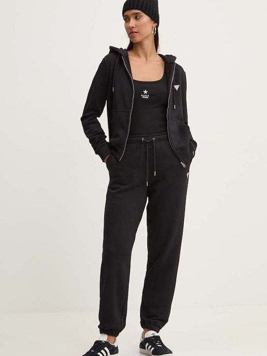 Women's Sweatshirt Jacket Hooded Black