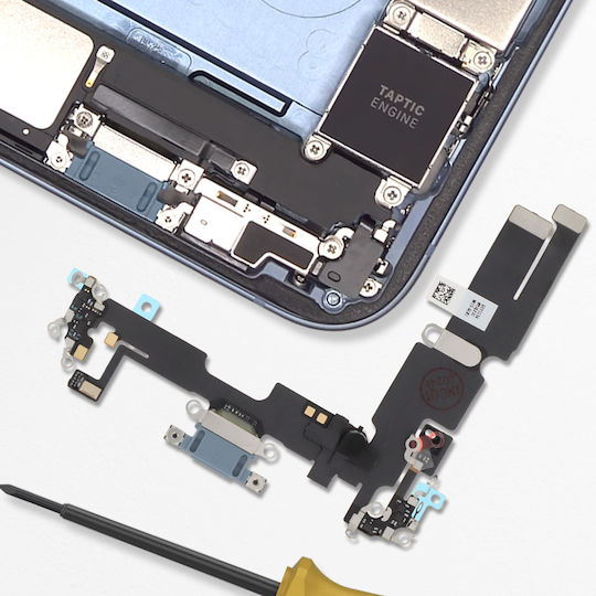 Relife Charger Connector Iphone 14 Plus Lightning Micro Port Dark Blue
