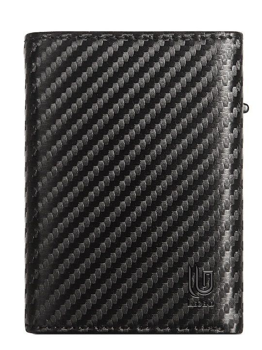 Men's Wallet Cards with Slide Mechanism Black