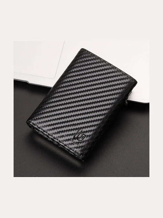 Men's Wallet Cards with Slide Mechanism Black