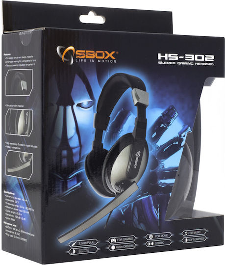 Sbox HS-302 Over Ear Gaming Headset με σύνδεση 3.5mm