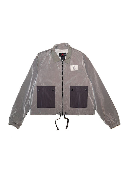 Essentials Women's Short Lifestyle Jacket Waterproof for Winter Gray
