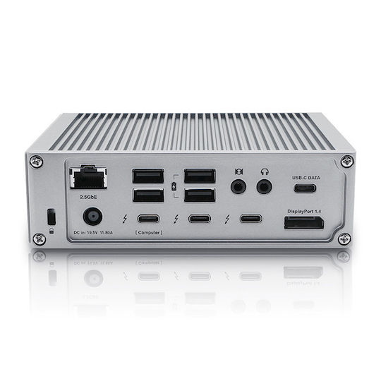 CalDigit TS4 Thunderbolt 4 Докинг станция с DisplayPort 4K PD Етърнет и свързване 2 монитора Сив