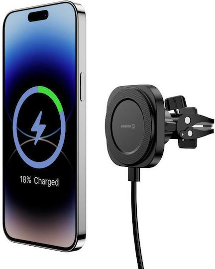 Swissten Car Stand Magsafe 15w 360° Rotation Air Vent Black