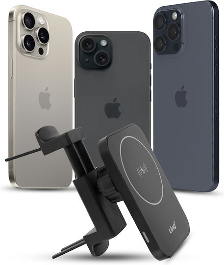 Linq Magsafe 15w Car Mount Vent Mount Round Led Indicator Black