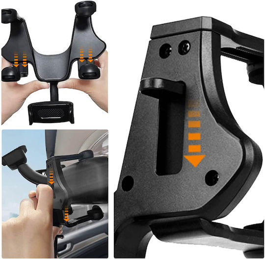 Car Stand Smartphone Rear-view Mirror Fix Rotating Linq Black