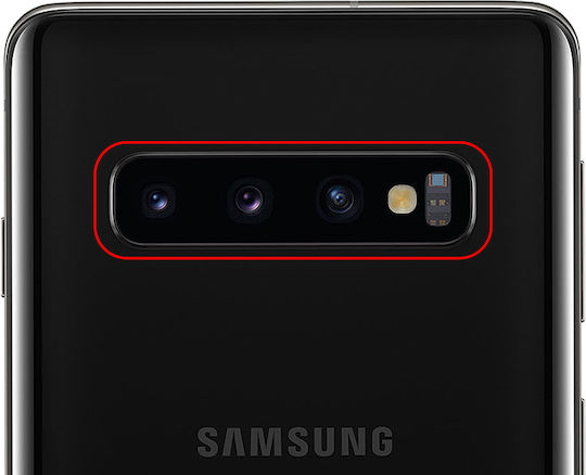 Обектив за камера Clappio, съвместим с Galaxy S10, черен