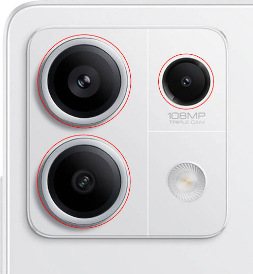 Clappio Camera Lens Redmi Note 13 Compatible Part Black