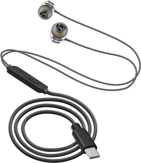 Wired Usb-c In-ear Earphones Linq Silver Microphone Button