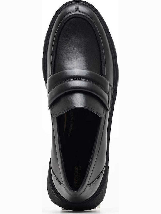 D.vilde Leder Damen Loafers in Schwarz Farbe