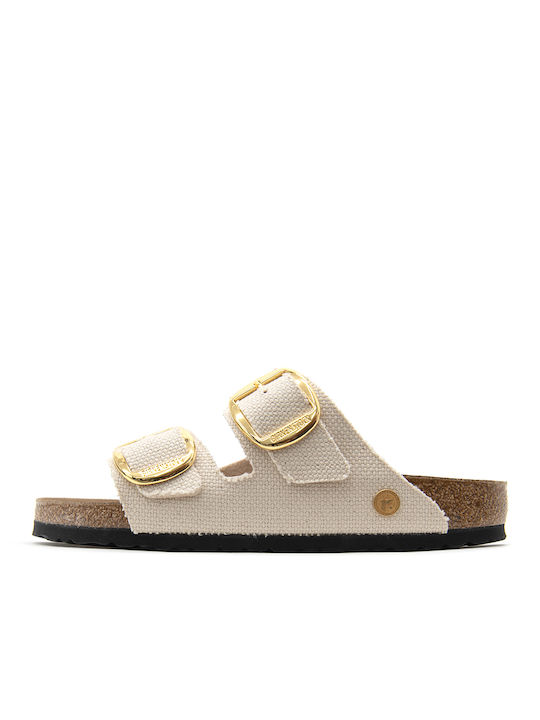 Birkenstock Classic Arizona Big Buckle Sandale dama în Culoarea Ecru Îngustă Fit