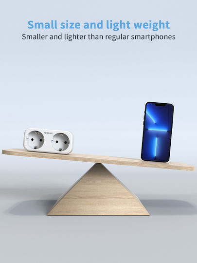 Tessan Power Strip 2 Sockets with 1 USB-A and 1 USB-C without Cable