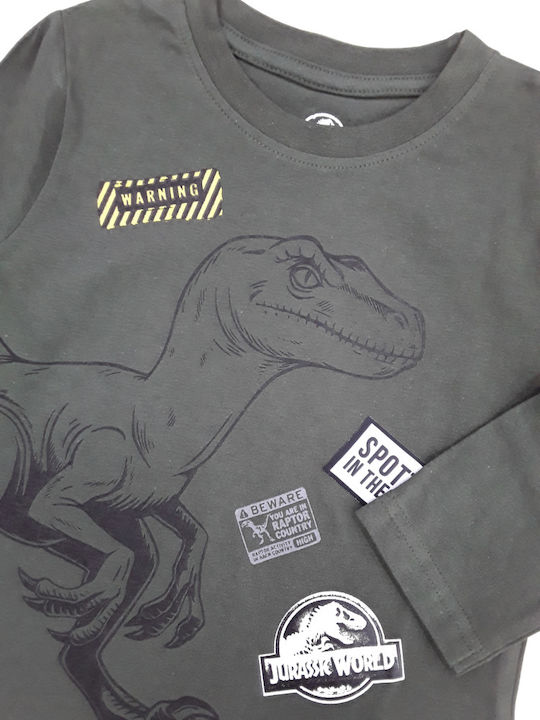Παιδική Μπλούζα Μακρυμάνικη Green Dino Green