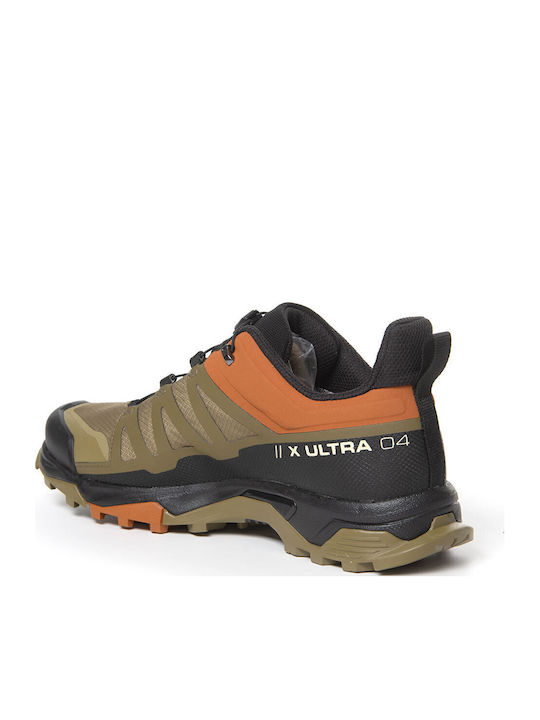 Salomon Salomon X Ultra 4 Ανδρικά Ορειβατικά Παπούτσια Αδιάβροχα με Μεμβράνη Gore-Tex Καφέ