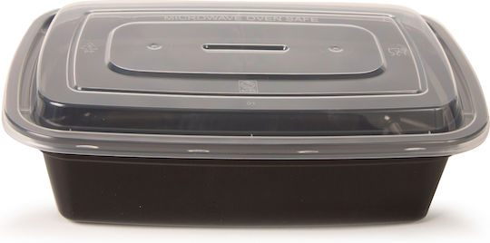 Disposable Plastic Tableware for Hot / Microwave Safe Black 50pcs