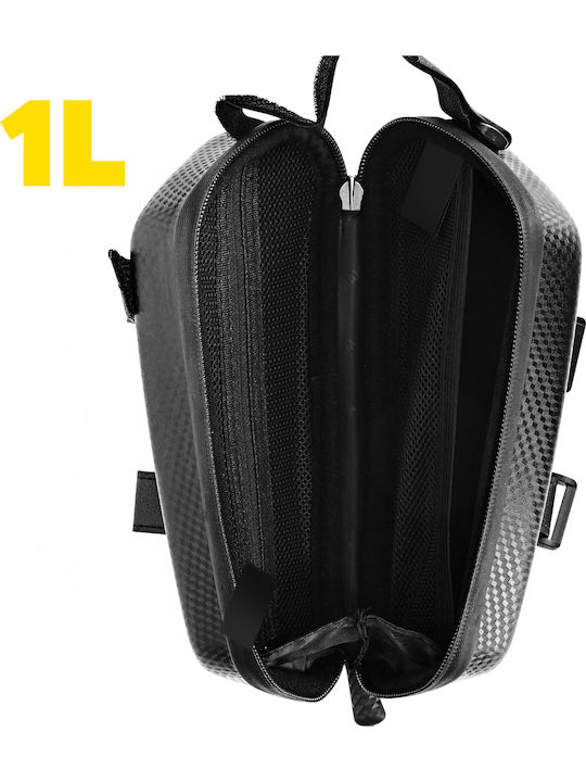 Wildman 1l Waterproof Bike Bag Multi-pocket Strap Handle Slim Design Ex Black