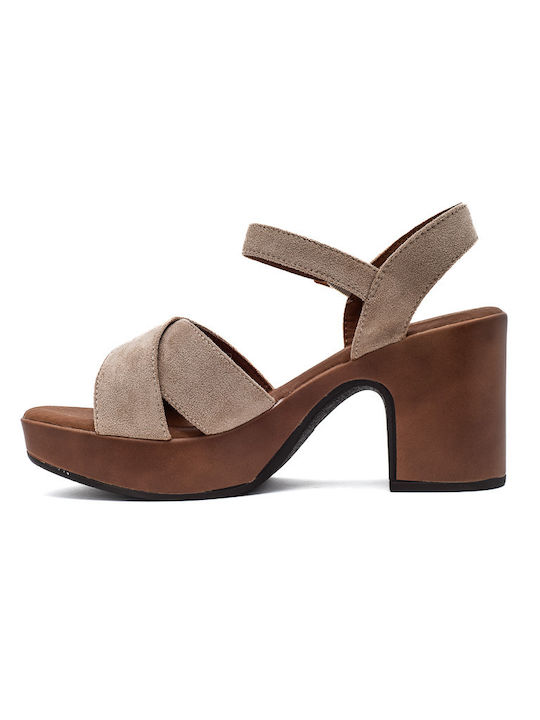 Macarena Platform Women's Sandals Beige