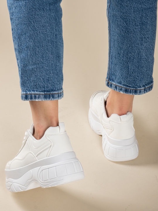 Plato Femei Chunky Sneakers Albe