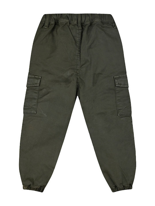 Pantaloni Cargo din Material Textil pentru Copii HAKI