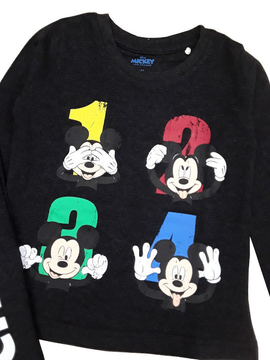 Disney Pijama pentru copii De iarnă Din bumbac Gri închis Mickey
