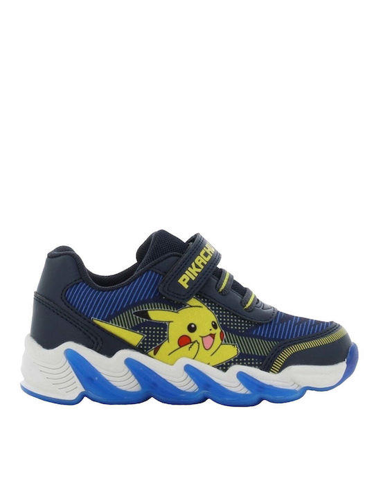 LEOMIL NV Kinder-Sneaker Anatomisch mit Klettverschluss & Lichtern Blau