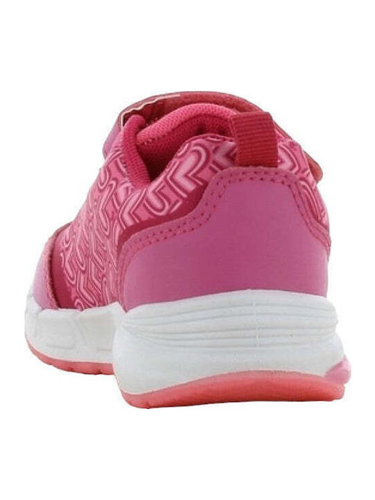 Disney Barbie Παιδικά Sneakers Ανατομικά με Σκρατς & Φωτάκια Φούξια