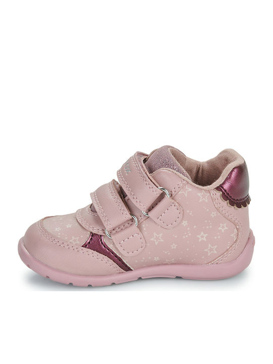 B ELTHAN Παιδικά Sneakers Ανατομικά με Σκρατς Ροζ