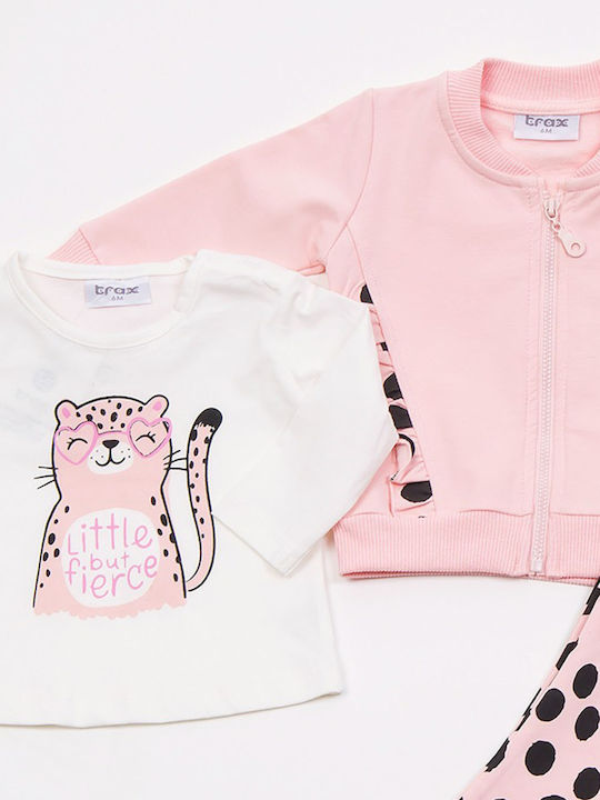 Trax Kids Sweatpants Set Rose 3pcs