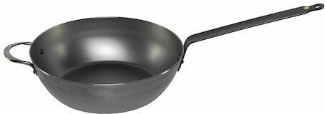 De Buyer Mineral B Country Уок от Въглеродна Стомана Dark Grey 24см