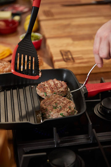 Zwieger Obsidian Grill aus Aluminiumguss mit Antihaftbeschichtung 28cm