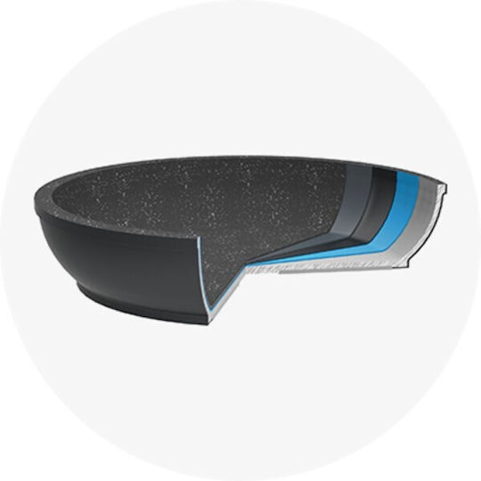 Pedrini Maori Pan made of Aluminum with Stone Coating 28cm