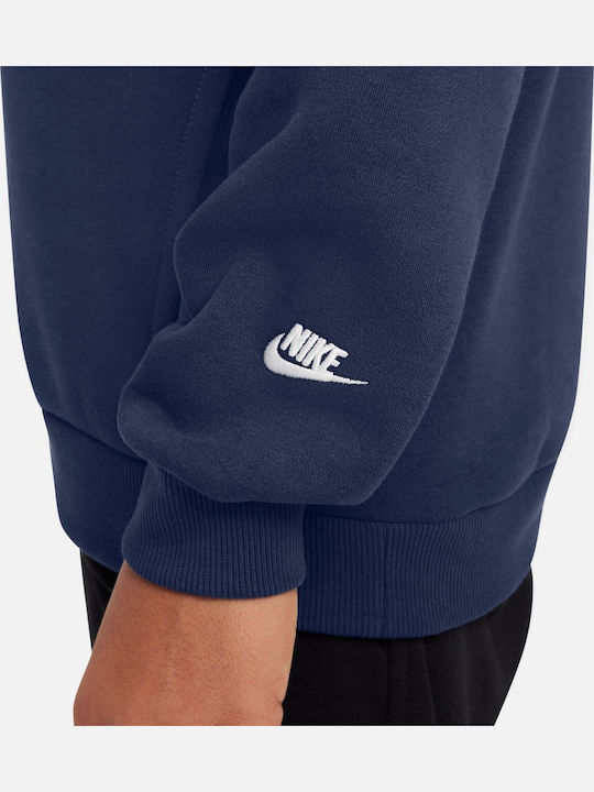 Fleece Παιδικό Φούτερ με Κουκούλα και Τσέπες Μπλε K Nsw Club
