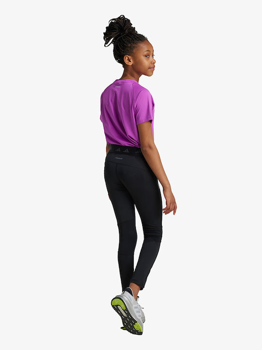 Kinder Leggings Sport Lang Schwarz Techfit
