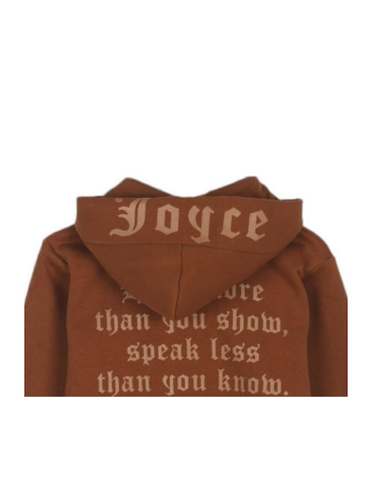 Kids Cardigan Cotton with Hood Coffee