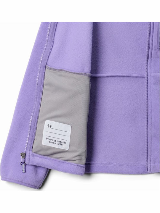 Kids Cardigan Fleece Purple Fast Trek