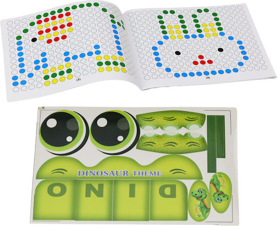 Tablă Magnetică Educațională Puzzle Dinozaur cu Mărgele Verzi